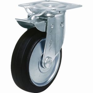 シシク SISIKU シシク NJK-150W 自在⇔固定切換キャスター ゴム車輪 150径 SISIKU