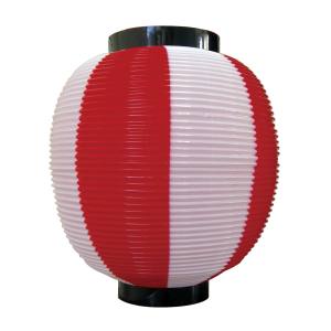 のぼり屋工房 のぼり屋工房 ポリ提灯 九寸丸 赤白 8877