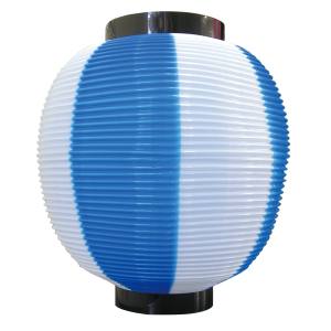 のぼり屋工房 のぼり屋工房 ポリ提灯 九寸丸 青白 8879