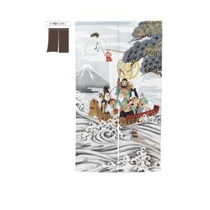 のぼり屋工房 のぼり屋工房 定番のれん 鶴亀七福神 モヘア 42178