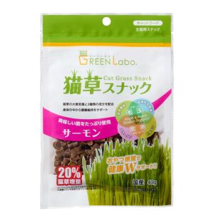 エイムクリエイツ AIM エイム グリーンラボ 猫草スナック サーモン味 40g