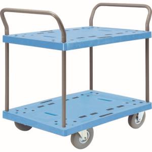 金沢車輛 金沢車輛 NP-309SL 大型樹脂台車 2段式両ハンドル付 ノーパンククッションタイヤ付 メーカー直送 法人限定 代引不可 北海道九州沖縄離島不可