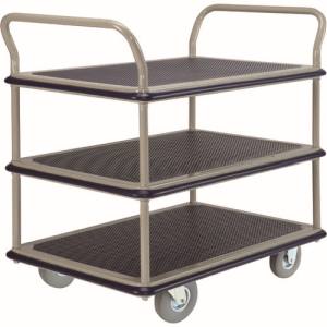 金沢車輛 金沢車輛 NHT-319SL 大型スチール台車 3段式両ハンドル付 ノーパンククッションタイヤ付 メーカー直送 法人限定 代引不可 北海道九州沖縄離島不可