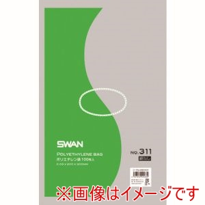 シモジマ スワン シモジマ 6616191 ポリ規格袋 No.311 紐なし 100枚入り