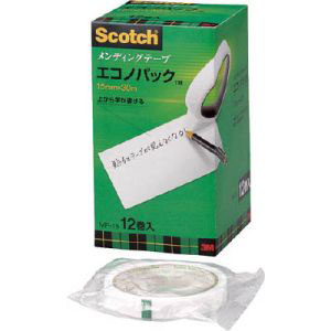 スリーエム 3M スリーエム 3M MP-15 メンディングテープエコノパック 15mm×30m 12巻入 巻芯径76mm