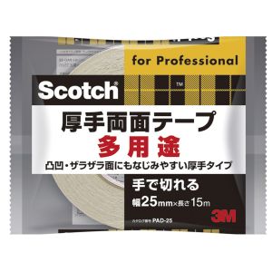 スリーエム 3M スリーエム 3M PAD-25 スコッチ 厚手両面テープ 25mm×15m