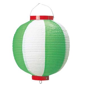 江部松商事 EBM EBM 丸型 ビニール提灯 9号 緑/白 江部松商事