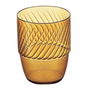 江部松商事 EBM EBM ポリカーボネイト 筋入コップ PC-22 アンバー 江部松商事