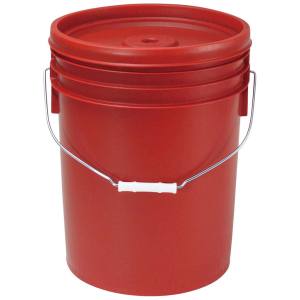 江部松商事 EBM EBM トスロン 丸型 密閉容器 20L レッド 江部松商事