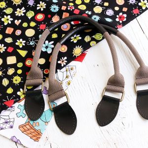 日本紐釦貿易 Nippon Chuko NBK ツートン本革防水加工持ち手 2本1組 48cm ベージュ チョコ KT88-E 日本紐釦貿易