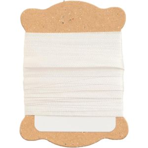 日本紐釦貿易 Nippon Chuko NBK 正絹 刺しゅうリボン 巾3.5mm×約5m巻 グレーホワイト KSR-510-5M 日本紐釦貿易