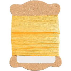 日本紐釦貿易 Nippon Chuko NBK 正絹 刺しゅうリボン 巾3.5mm×約5m巻 ダルイエロー KSR-517-5M 日本紐釦貿易