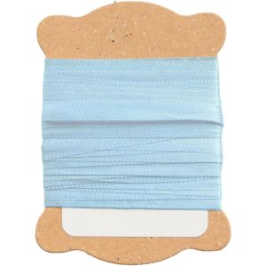 日本紐釦貿易 Nippon Chuko NBK 正絹 刺しゅうリボン 巾3.5mm×約5m巻 ブルー KSR-536-5M 日本紐釦貿易