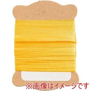日本紐釦貿易 Nippon Chuko NBK 正絹 刺しゅうリボン 巾3.5mm×約5m巻 イエロー KSR-541-5M 日本紐釦貿易