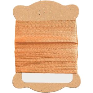 日本紐釦貿易 Nippon Chuko NBK 正絹 刺しゅうリボン 巾3.5mm×約5m巻 みかん色 KSR-580-5M 日本紐釦貿易