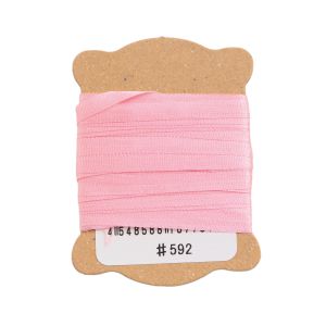 日本紐釦貿易 Nippon Chuko NBK 正絹 刺しゅうリボン 巾3.5mm×約5m巻 ピンク KSR-592-5M 日本紐釦貿易