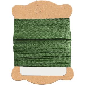 日本紐釦貿易 Nippon Chuko NBK 正絹 刺しゅうリボン 巾3.5mm×約5m巻 オリーブ KSR-597-5M 日本紐釦貿易