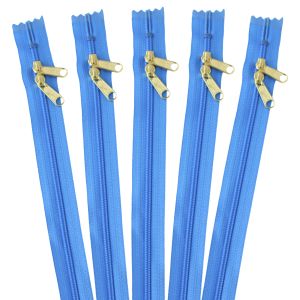 日本紐釦貿易 Nippon Chuko NBK 両開きファスナー30cm 5本入 青  3CFGW30-835 日本紐釦貿易