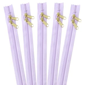 日本紐釦貿易 Nippon Chuko NBK 両開きファスナー30cm 5本入 紫  3CFGW30-552 日本紐釦貿易