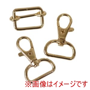 日本紐釦貿易 Nippon Chuko 日本紐釦 ショルダーストラップ用 金具セット 巾20mm用 ゴールド 3SET-RSMF20-G