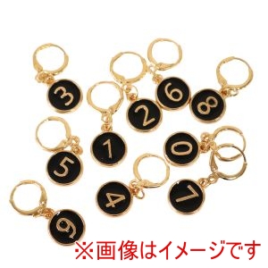 日本紐釦貿易 Nippon Chuko 日本紐釦 ナンバ リングステッチ マーカー 約3×1.1cm 同色10個入 ブラック CKT22844