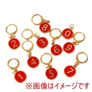 日本紐釦貿易 Nippon Chuko 日本紐釦 ナンバ リングステッチ マーカー 約3×1.1cm 同色10個入 レッド CKT22845