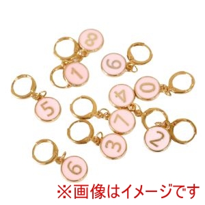 日本紐釦貿易 Nippon Chuko 日本紐釦 ナンバ リングステッチ マーカー 約3×1.1cm 同色10個入 ピンク CKT22846
