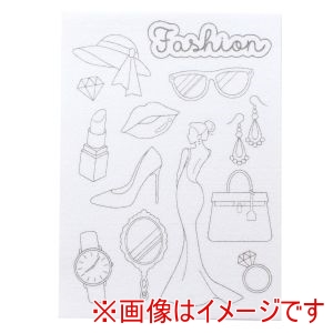 日本紐釦貿易 Nippon Chuko 日本紐釦 図案印刷済 フェルト土台 らくちくフェルト 1枚 Fashion LCF-3