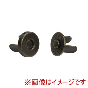 日本紐釦貿易 Nippon Chuko 日本紐釦貿易 足折マグネットボタン 差し込みタイプ 直径8mm 5組入 アンティークゴールド SM7-AG