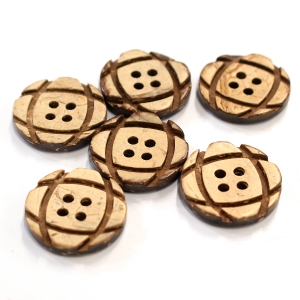 日本紐釦貿易 Nippon Chuko NBK ナチュラルボタン 18mm 6個 CG955 日本紐釦貿易