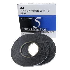 スリーエム 3M スリーエム 3M 9716 5 AAD ハイタック両面接着テープ 5mm×10m 黒 2巻入り