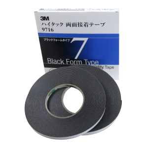 スリーエム 3M スリーエム 3M 9716 7 AAD ハイタック両面接着テープ 7mm×10m 黒 2巻入り