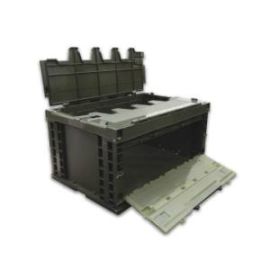 エスコ ESCO エスコ EA506AA-23E 649x439x327mm/76.2L折畳コンテナ OD蓋扉付5個 