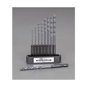 エスコ ESCO エスコ EA824NP-100 六角軸ステンレス用ドリル CO-HSS 2.0-6.0mm 9本組 