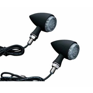 クリアキン Kuryakyn クリアキン T14-KUR2509 トーピード インジケーター ライト ペア マットブラック ユニバーサル 12V M10-1.5x25mmマウントスタッド