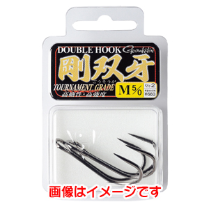 がまかつ Gamakatsu がまかつ ダブルフック 剛双牙 M 5/0号 68-312