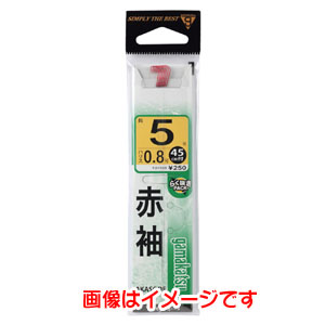 がまかつ Gamakatsu がまかつ 糸付 袖 赤 3.5号 ハリス 0.6 11-001