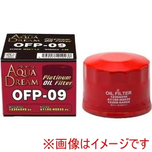 AQUA DREAM AQUA DREAM AD-OFP-09 PLATINUM オイルフィルター オイルエレメント 主な対応車種:ミツビシ･ニッサン車用 代表純正品番:1230A040等
