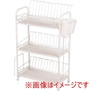 パール金属 Pearl パール金属 アレスタ 水切りラック スリム 3段 水が流れるトレー HB-1860