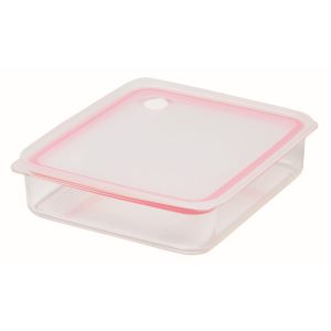 パール金属 Pearl パール金属 Easy Clean 浅型密閉保存容器 L ピンク HB-2623