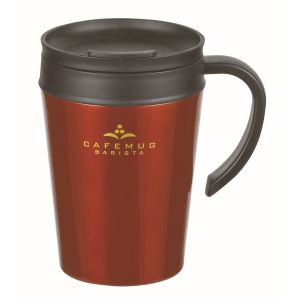 パール金属 パール金属 マグカップ ブラック 400ml 真空蓋付 カフェマグバリスタ HB-3988