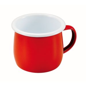 パール金属 パール金属 プチッと ホーローマグカップ樽型 400ml レッド HB-5359