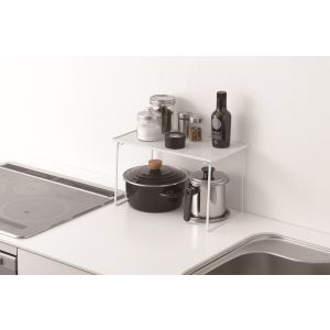 パール金属 Pearl パール金属 HB-5553 キッチンフィット積み重ね棚高足 足折れ