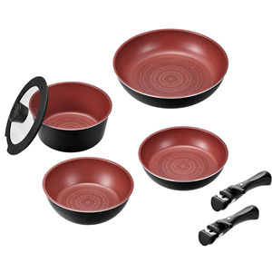 パール金属 パール金属 クックサイン ダイヤモンドコート IH対応 クックウェア 7点セット A HB-5623