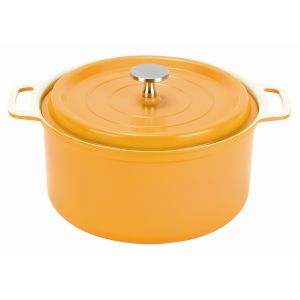 パール金属 パール金属 無水調理ができるセラミック加工IH対応両手鍋 20cm イエロー HB-5725