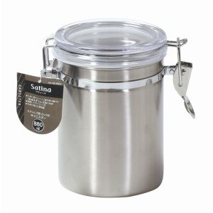 パール金属 パール金属 サティーナ ステンレス製ロック式キャニスター880ml HB-6533