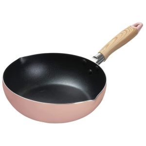 パール金属 パール金属 ナチュラルクックピュア ふっ素加工 IH対応 深型フライパン 24cm ピンク HB-6661