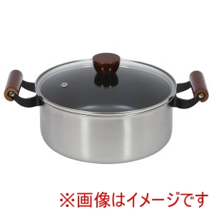 パール金属 パール金属 HC-210 ファストクック 2層鋼ダイヤモンドコートIH対応ガラス蓋付両手鍋22cm