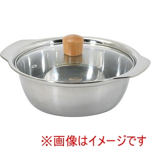 パール金属 Pearl パール金属 和楽庵 ステンレス製 ガラス蓋付き よせ鍋 22cm HC-0375