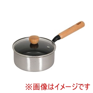 パール金属 Pearl パール金属 ファストクック 2層 鋼ダイヤモンドコート ガラス蓋付き 木柄 片手 鍋 18cm HC-0931